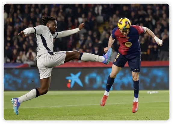 奥尔莫破门+伤退莱万替补建功 巴萨3-0奥萨苏纳3分领跑